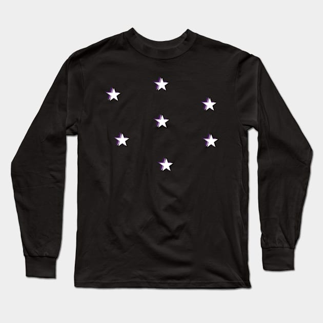 purple star pack Long Sleeve T-Shirt by carleemarkle